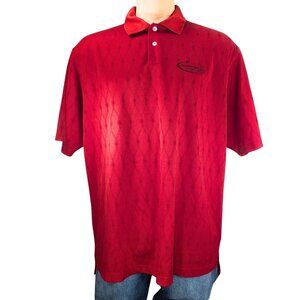 Adidas Men's XL Red Short Sleeve Deutsche Bank Classic TPC Boston Golf Polo
